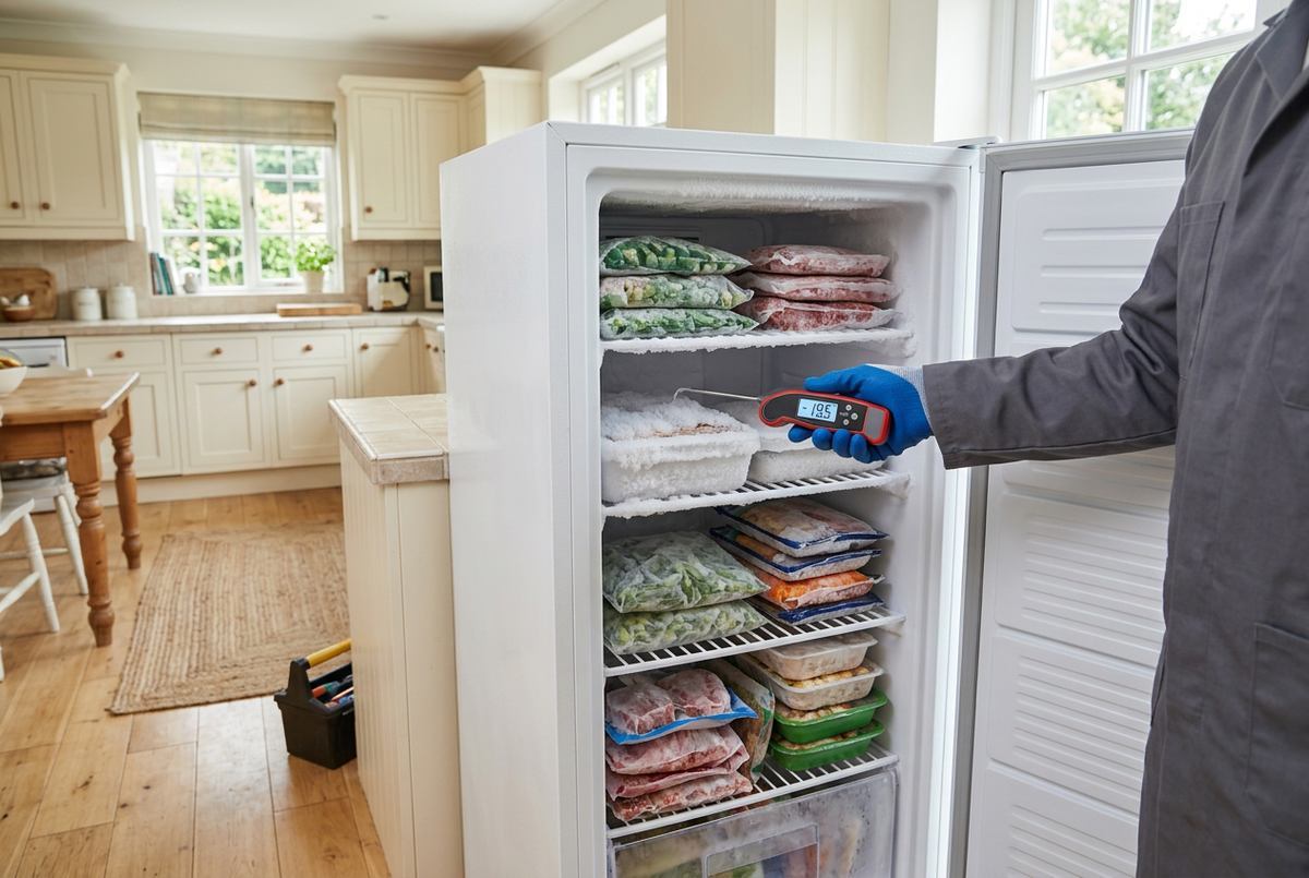 Freezer Repair technician at work